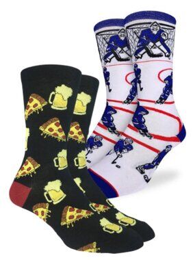 Men's Good Luck Sock Bundle | Pizza, Beer & Hockey | Mix & Match | NWT